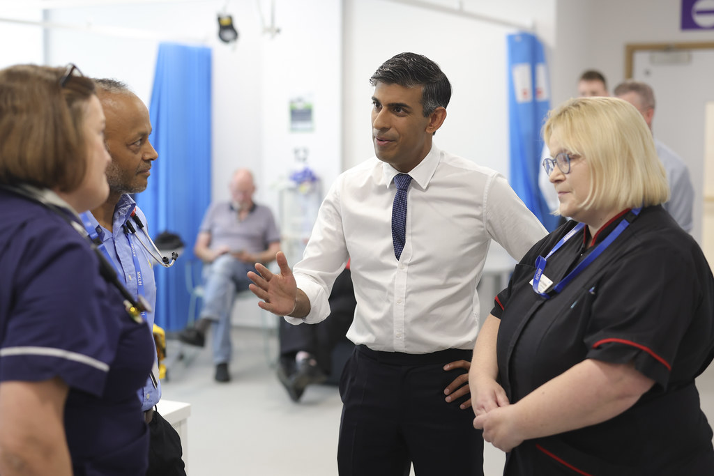 Prime Minister Rishi Sunak visited Milton Keynes University Hospital